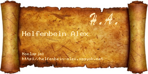 Helfenbein Alex névjegykártya